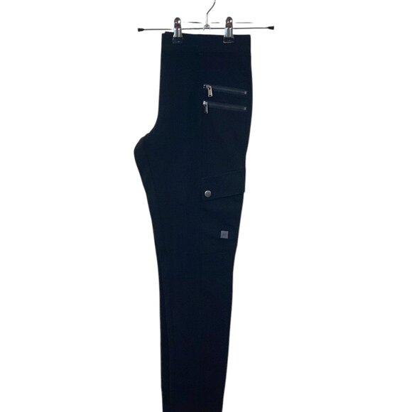 Express Ponte Skinny Cargo Leggings Black Womens Mid-Rise Stretch Pants- M- NWT - Picture 3 of 11